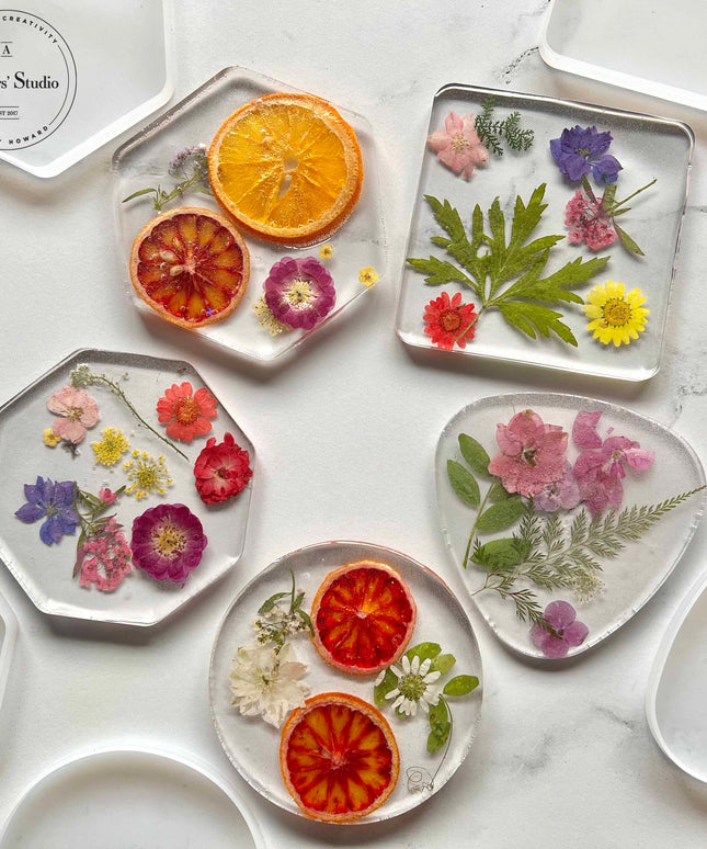 Fruit & Flowers Coaster Resin Kit