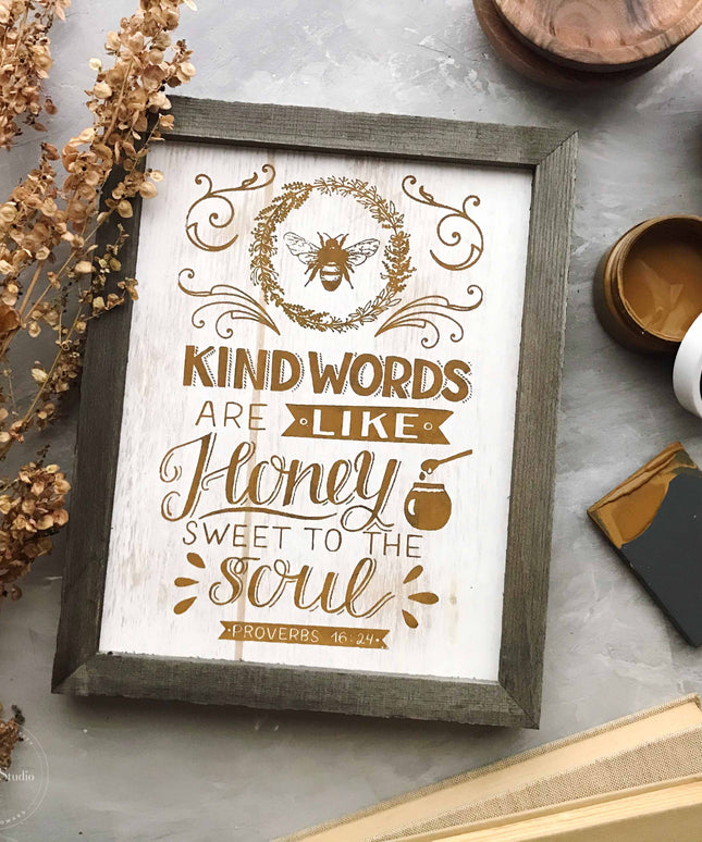 Kind Words - Mesh Stencil 5.5x8.5