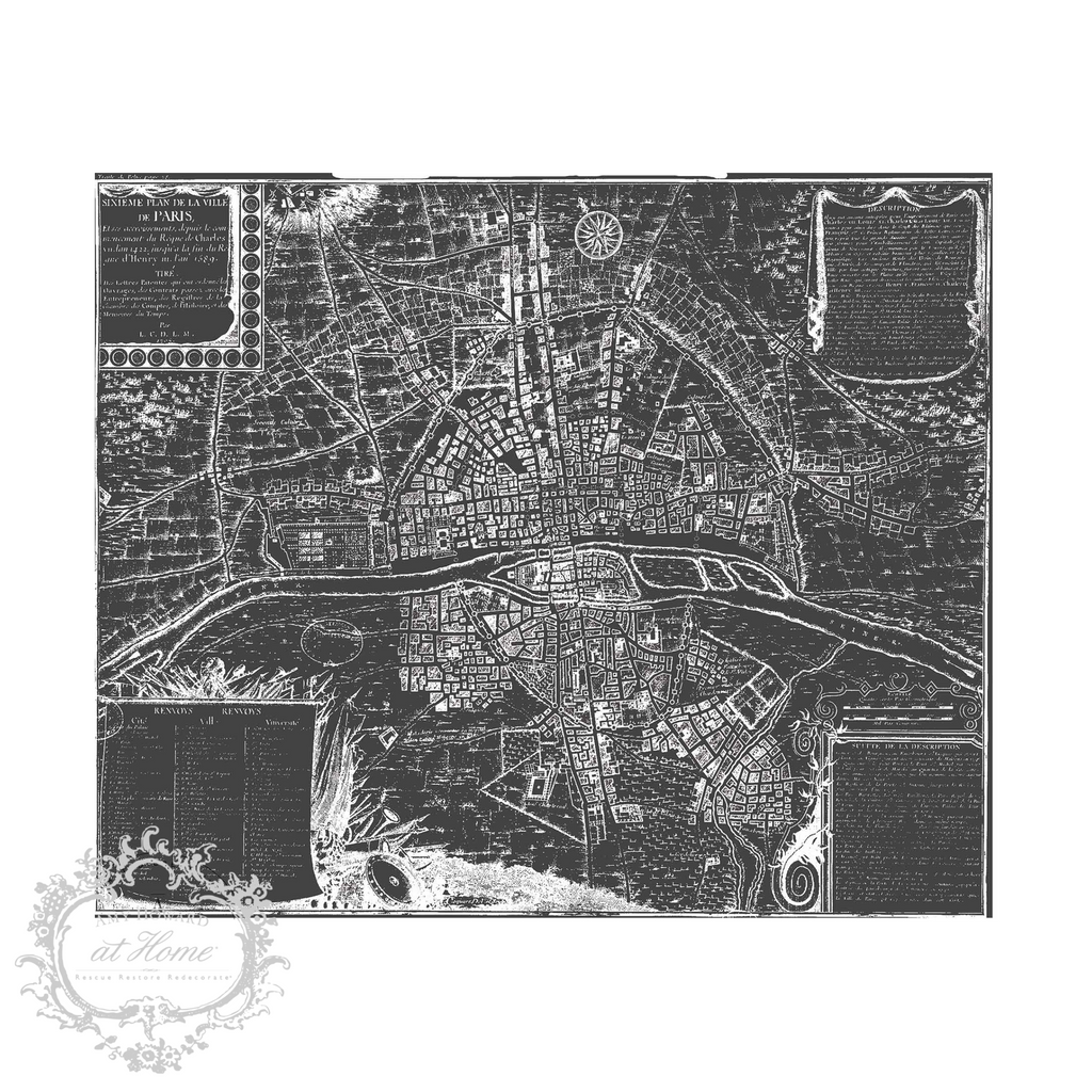 Paris Map - Mesh Stencil 18x24