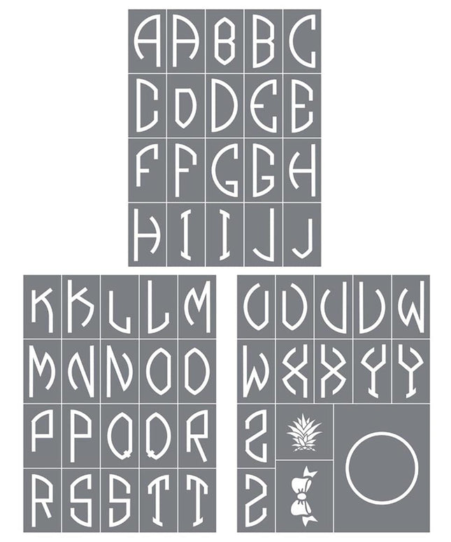 Monogram - Alphabet Mesh Stencil 9x12