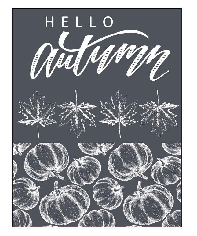 Hello Autumn - Mesh Stencil 8.5x11