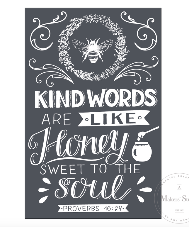 Kind Words - Mesh Stencil 5.5x8.5