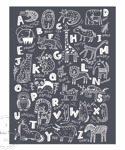 Nordic Alphabet - Mesh Stencil 8.5x11