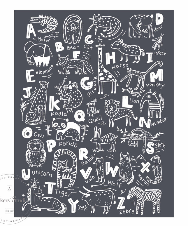 Nordic Alphabet - Mesh Stencil 8.5x11