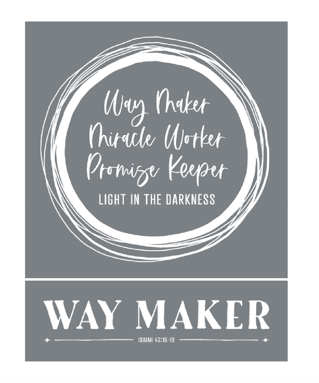 Way Maker - Mesh Stencil 8.5 x 11