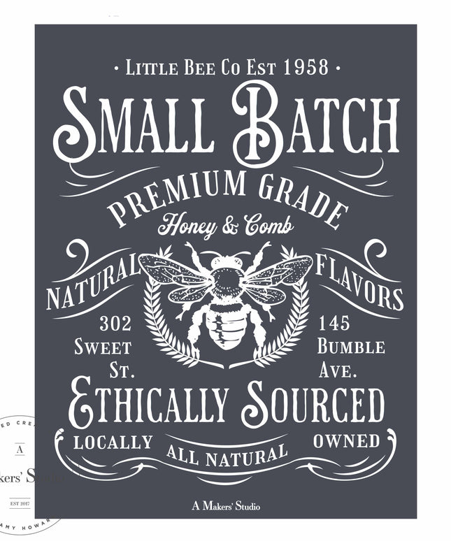 Small Batch Honey - Mesh Stencil 8.5x11