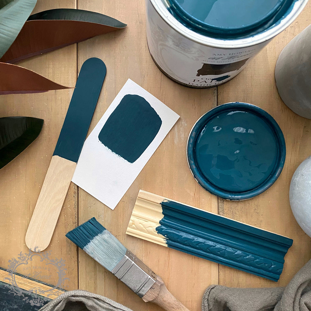 Amy Howard at Home Blue Water-Based Chalky Paint (1-Pint) in the