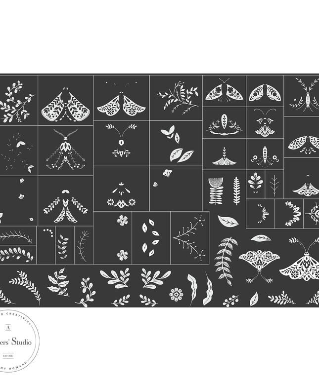 Tole Moths - Mesh Stencil 12x18