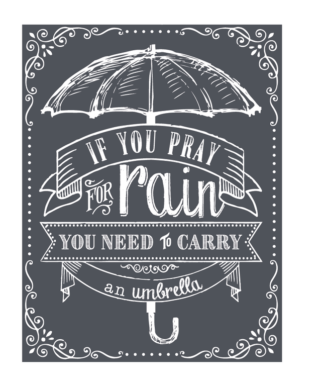 Pray for Rain - Mesh Stencil 8.5x11