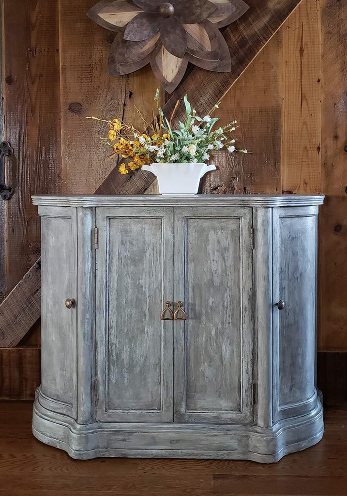 Old World Console Table With Cracked Gesso