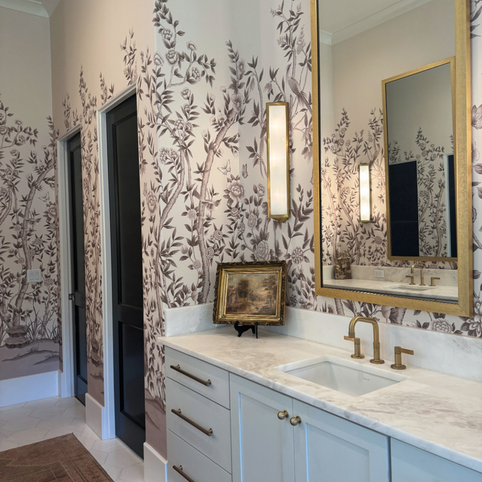 Builder Grade to Bespoke: A Bathroom Makeover with Chinoiserie Elegance
