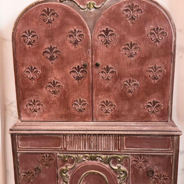 How to Create a Timeworn, Layered Armoire Finish with Milk Paint and Metallic Glaze