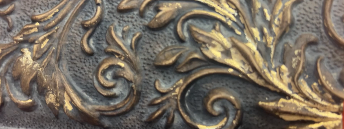 Black Washing Furniture with Distressed Gilded Accents