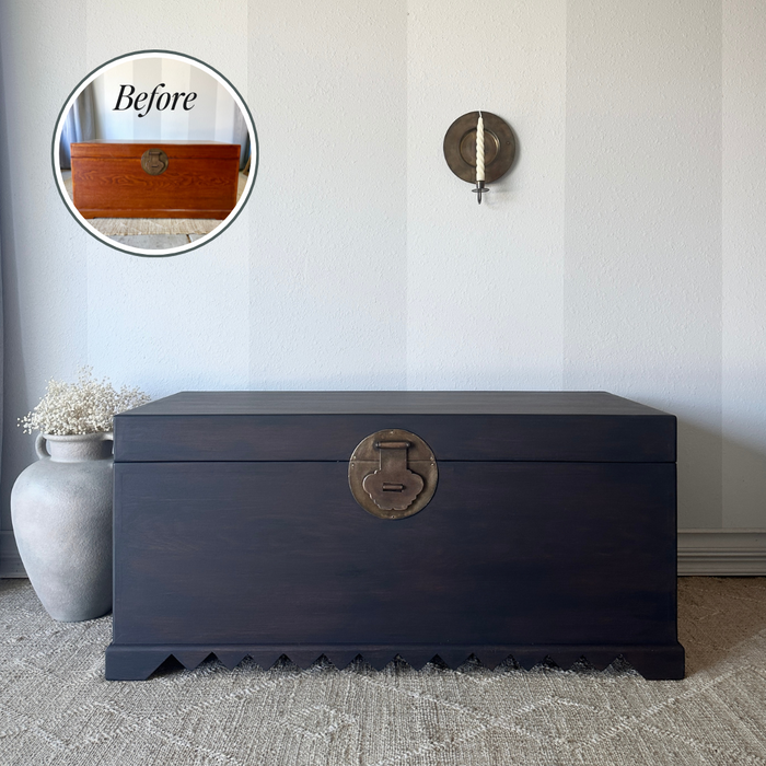 From Orange Oak to Elegant Accent: A No-Power-Tool Trunk Makeover