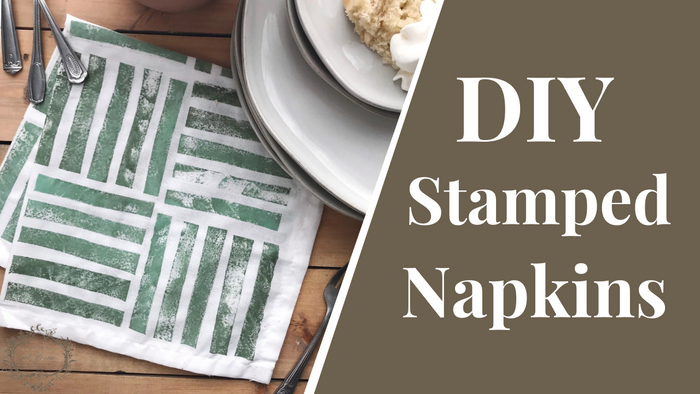 Cute DIY Stamped Napkins