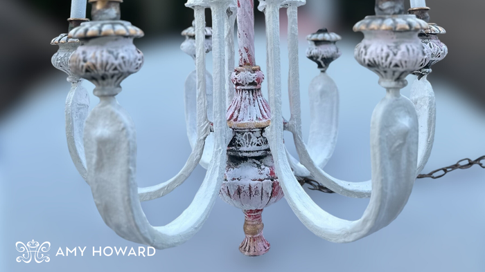 How to Transform a Chandelier with a Textured Plaster Finish