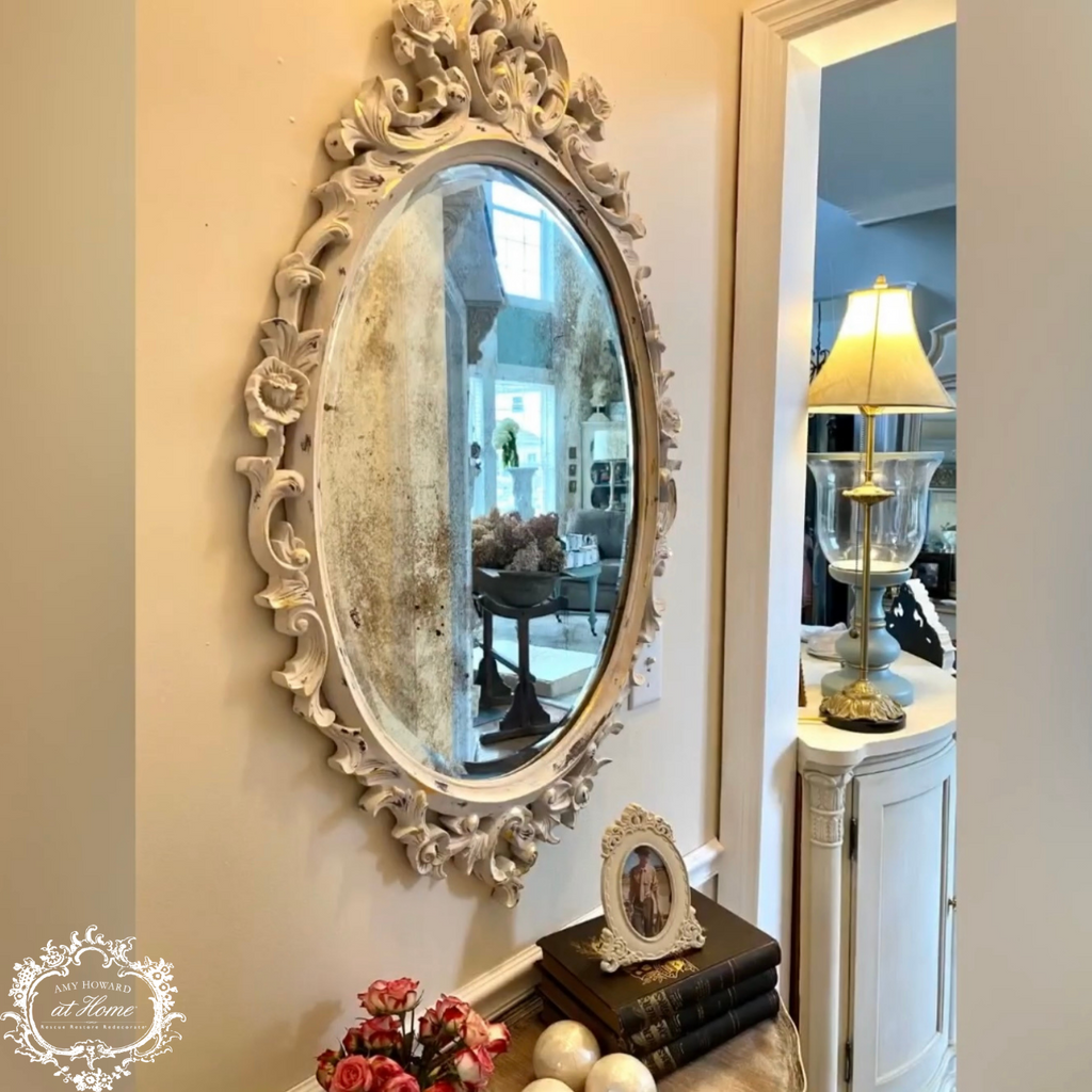 How To Antique A Mirror & Frame