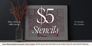 $5 Extra Large Reusable Mesh Stencils | End of Year Clearance