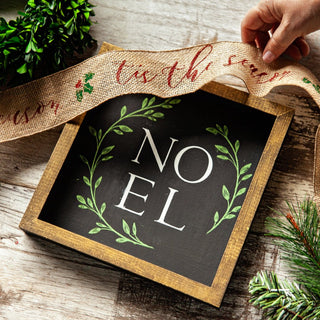 DIY Christmas ChalkArt Sign Design using Amy Howard At Home Reusable Tri-Mesh Noel Stencil Design