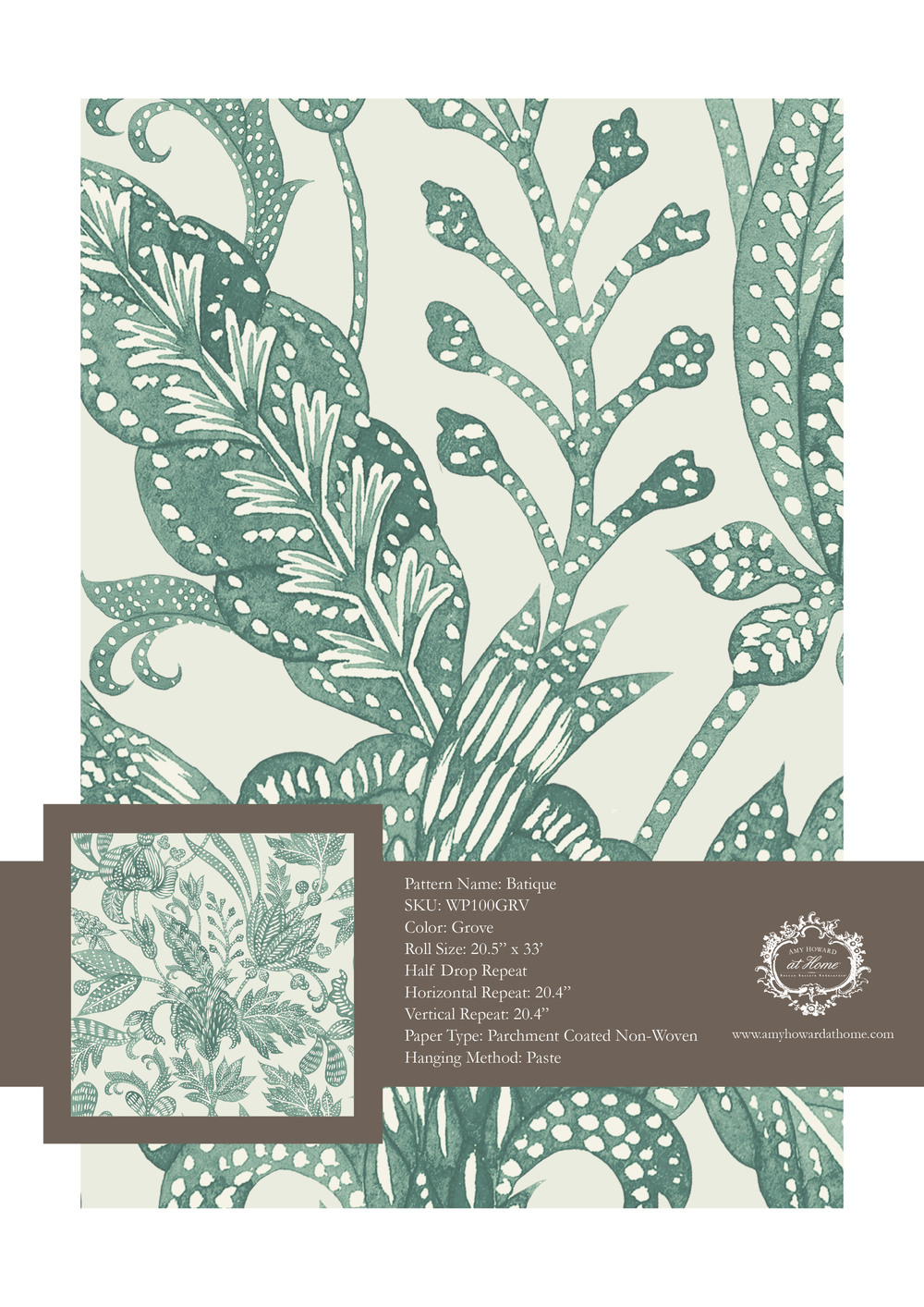 Batique Wallpaper - Sample Memo 8.5"x11"