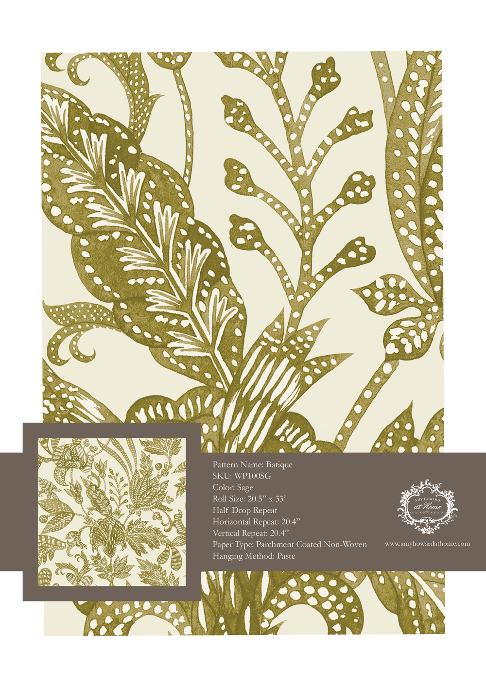 Batique Wallpaper - Sample Memo 8.5"x11"