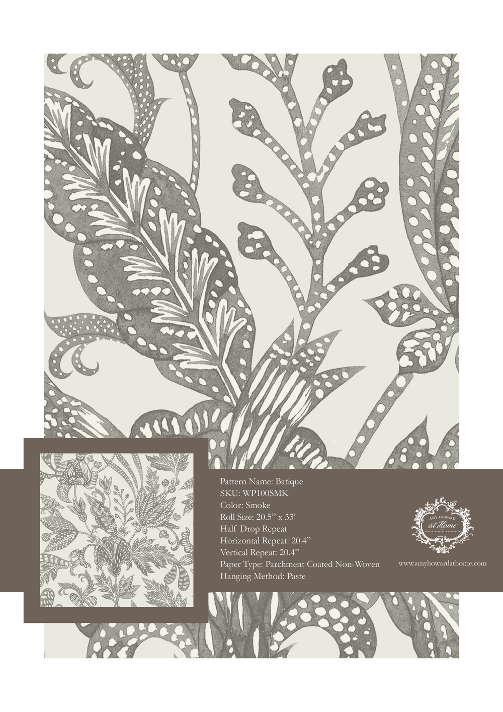 Batique Wallpaper - Sample Memo 8.5"x11"