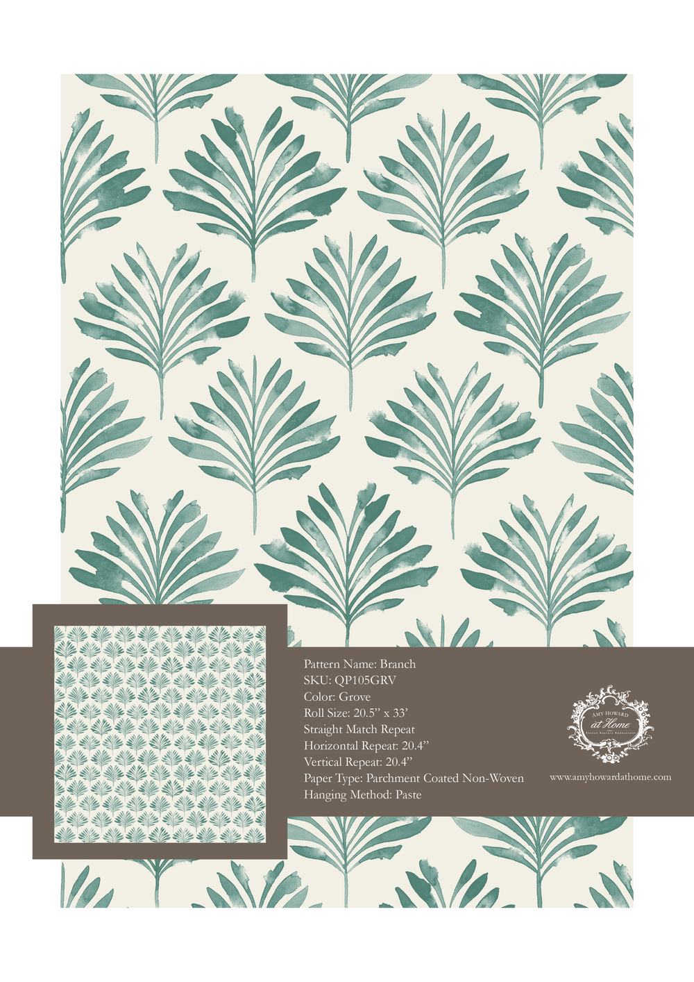 Branch Wallpaper - Sample Memo 8.5"x11"