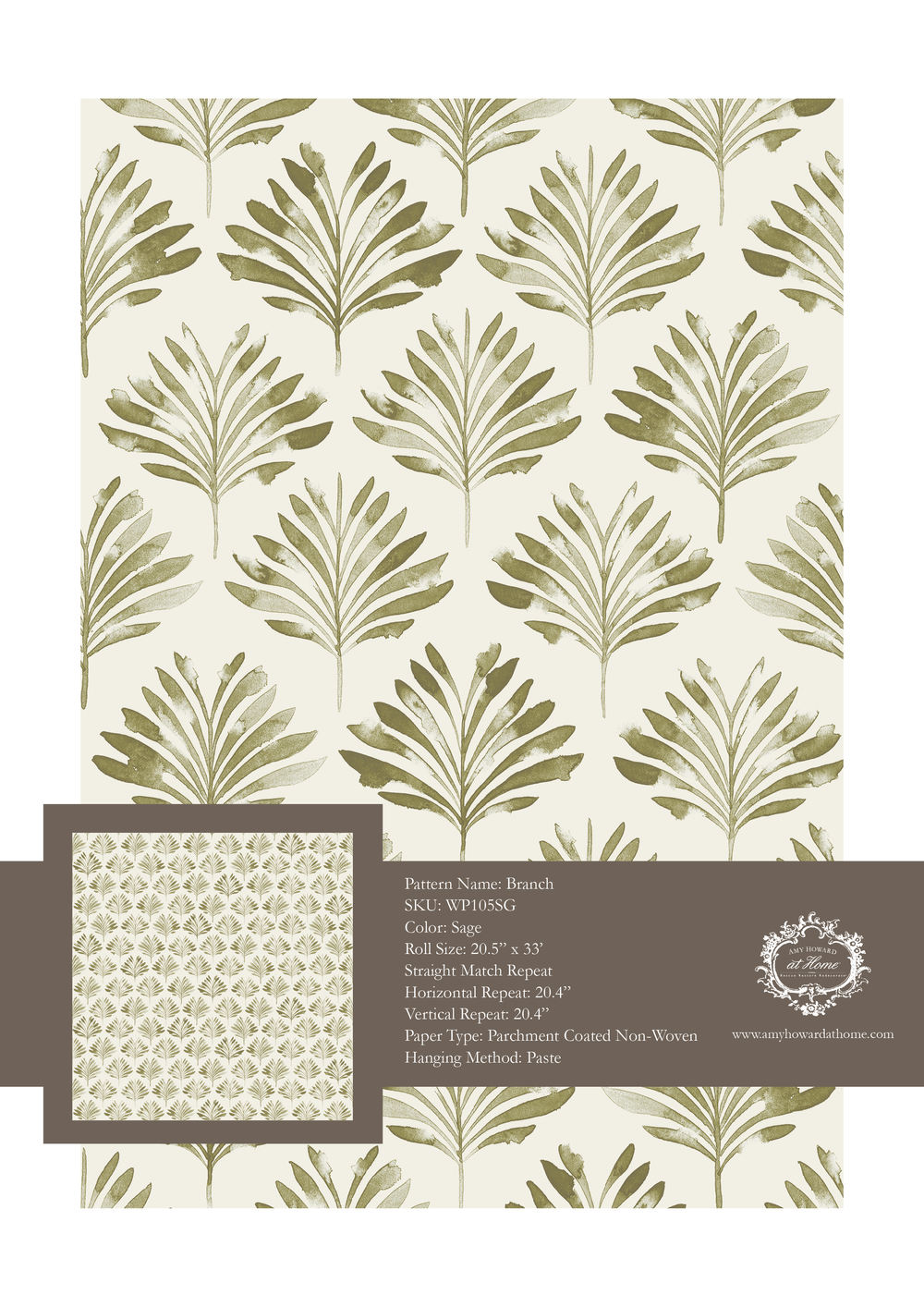 Branch Wallpaper - Sample Memo 8.5"x11"
