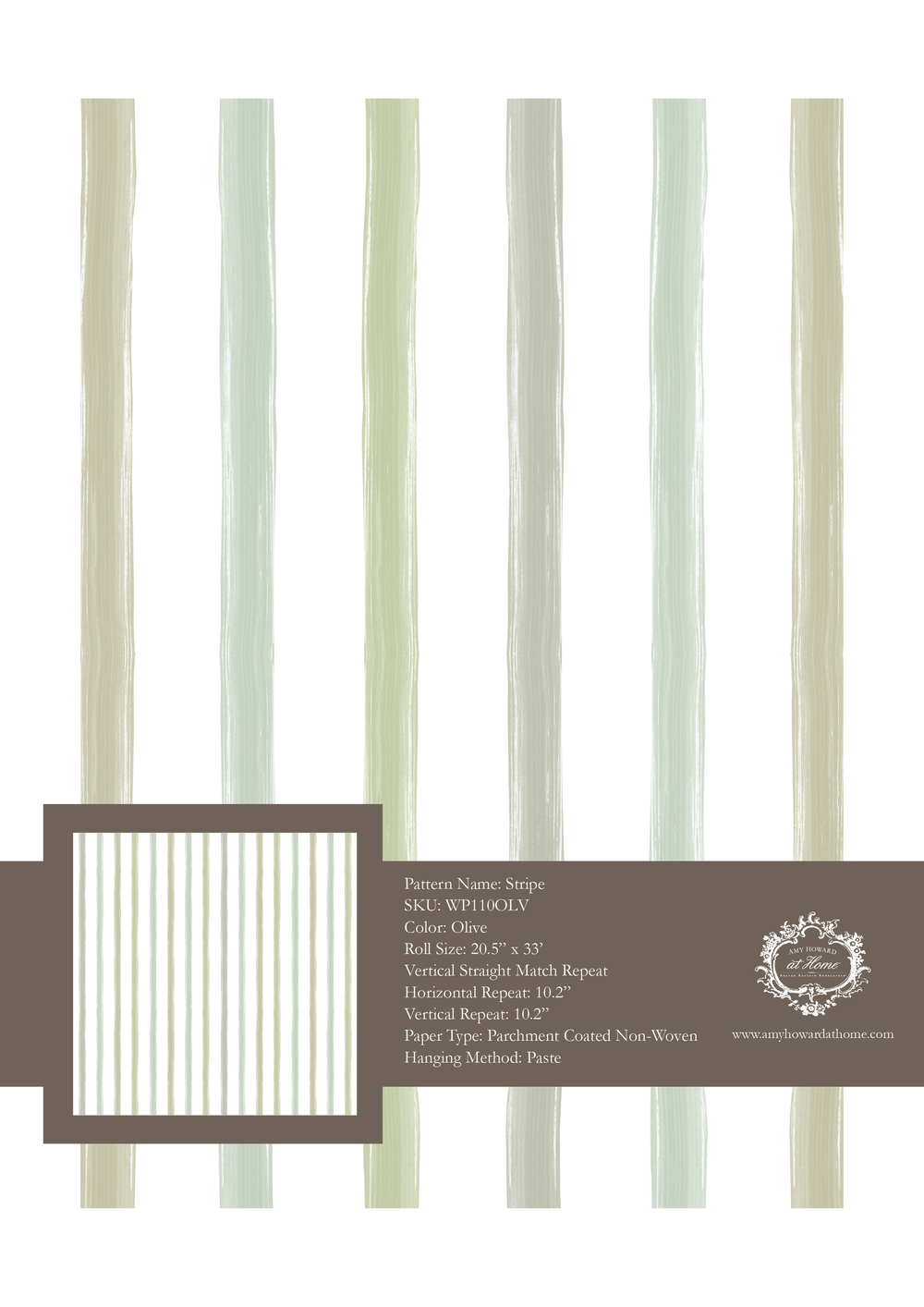 Stripe Wallpaper - Sample Memo 8.5"x11"