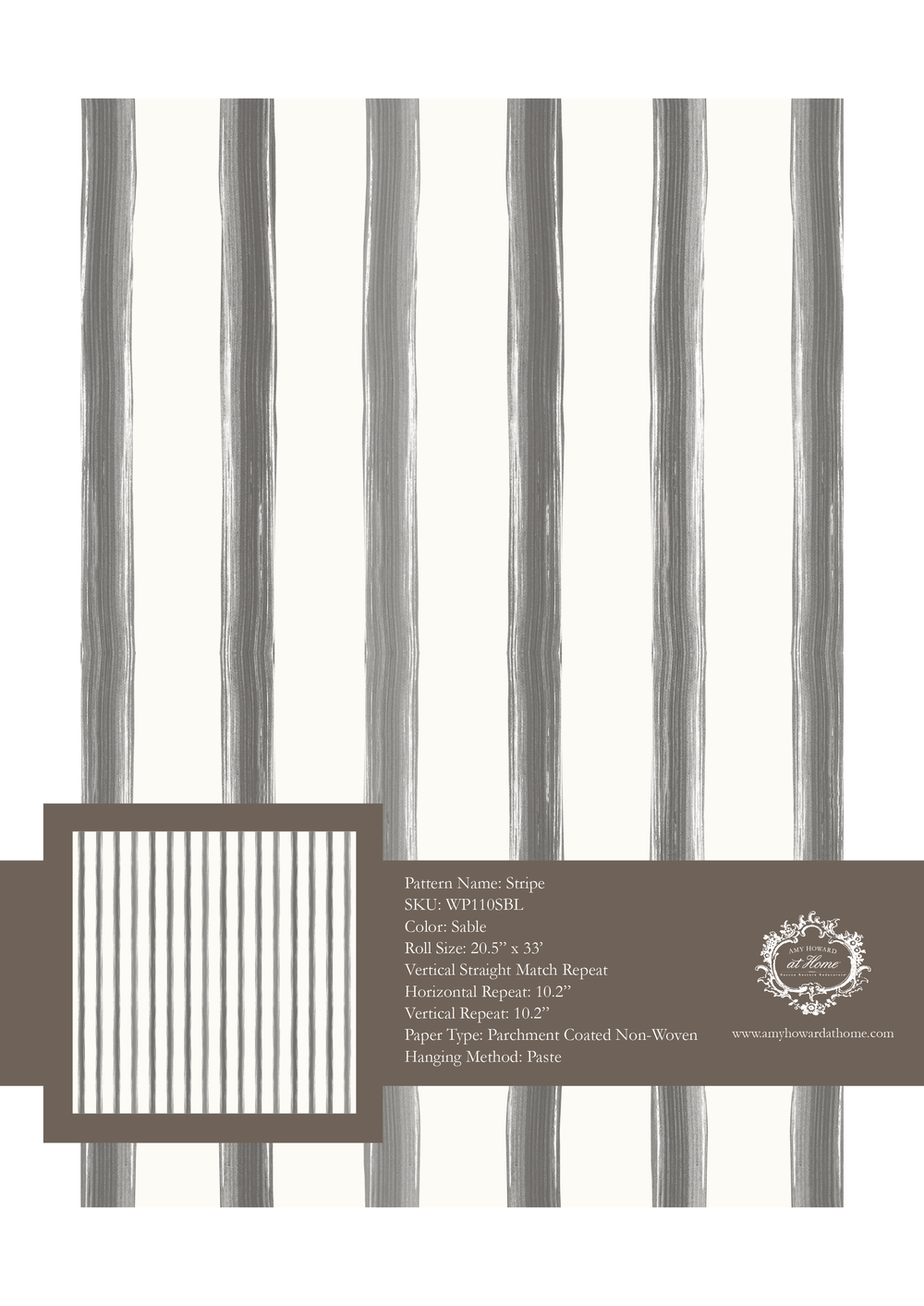 Stripe Wallpaper - Sample Memo 8.5"x11"