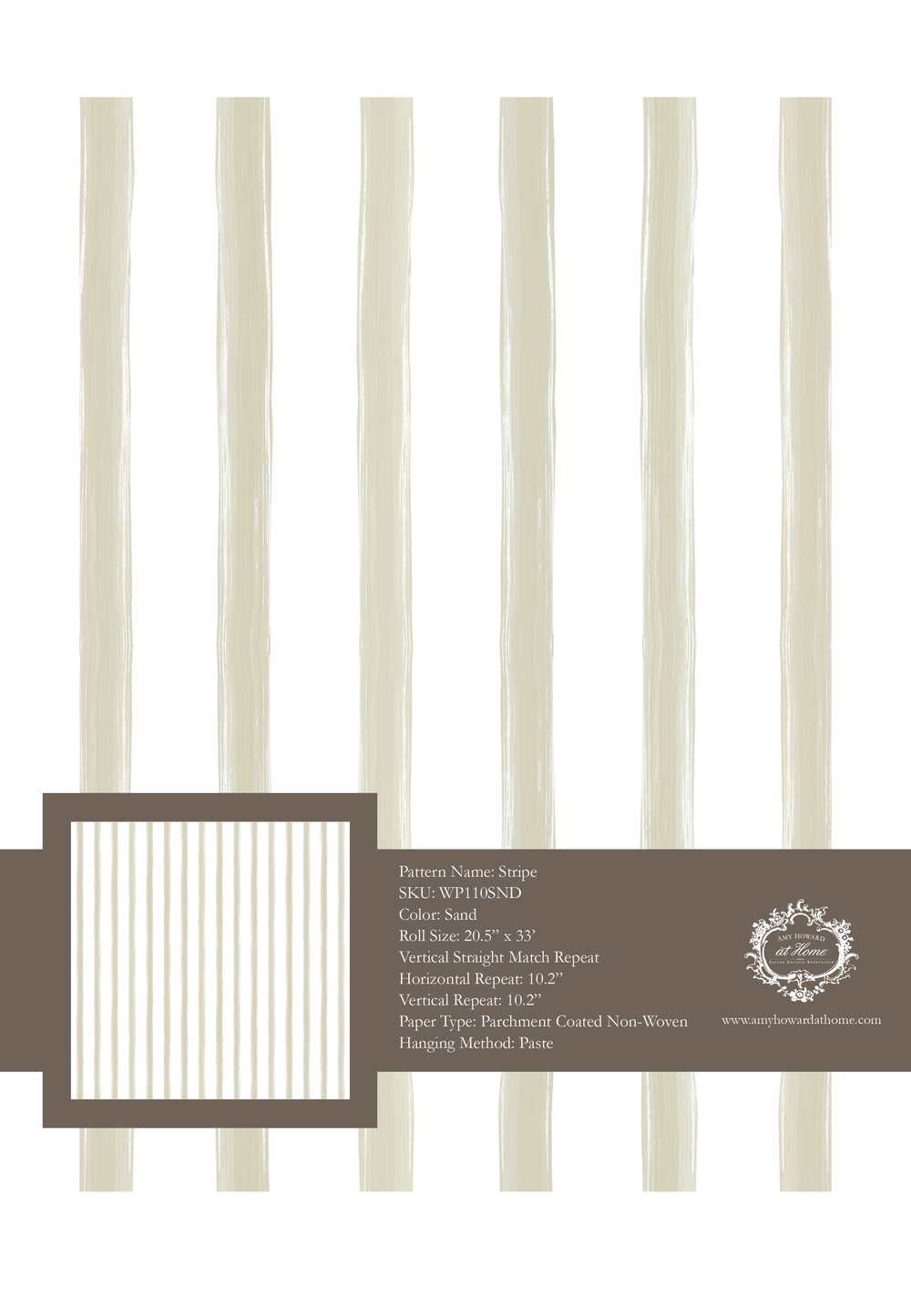 Stripe Wallpaper - Sample Memo 8.5"x11"