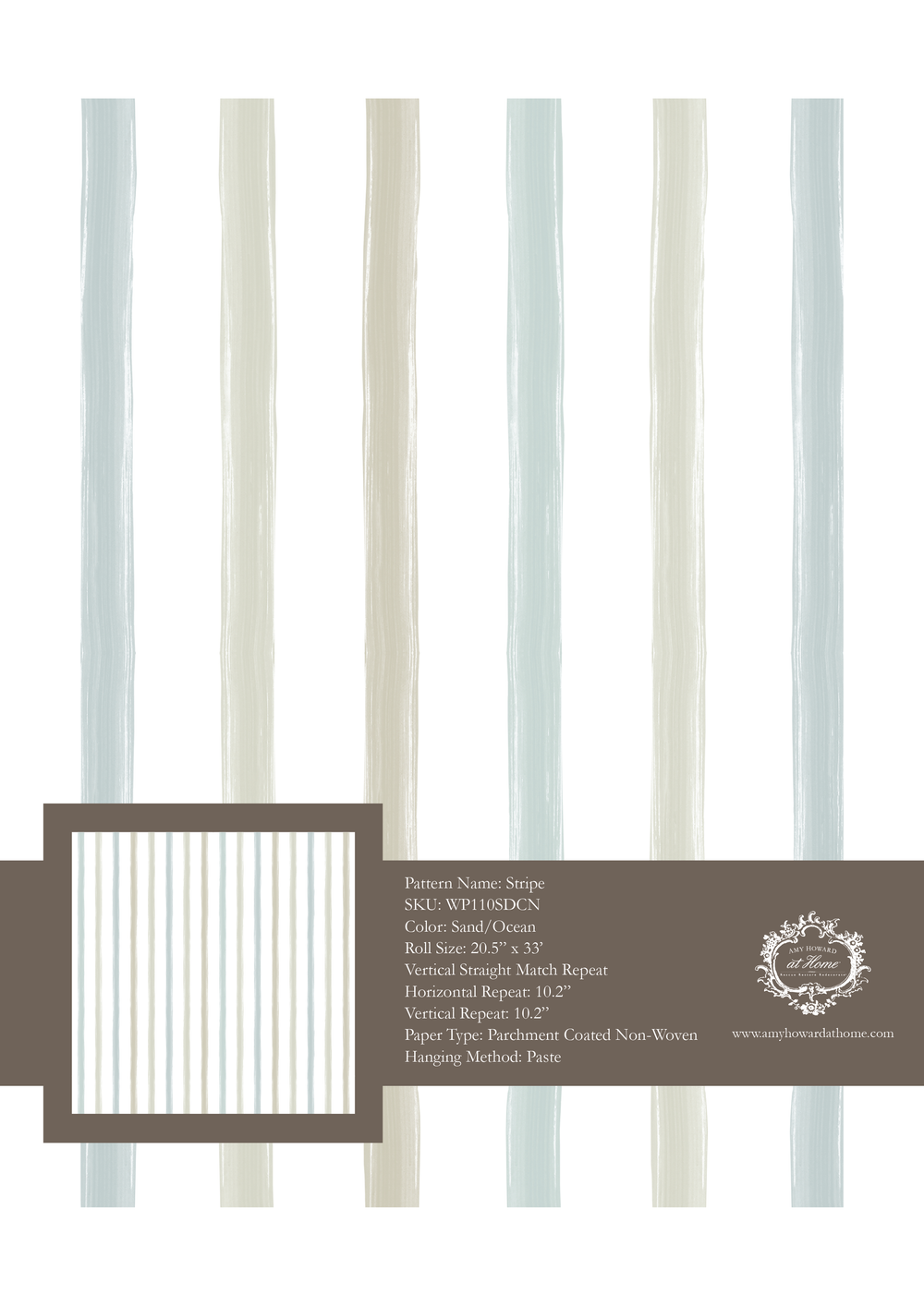 Stripe Wallpaper - Sample Memo 8.5"x11"