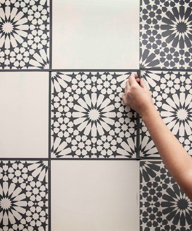 Floor Tile Moroccan Alhambra - Mesh Stencil 12x12