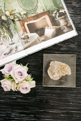 Acrylic Glacier Resin art created with Amy Howard at Home resin products, styled with florals and natural textures for modern mixed media and crafting projects.