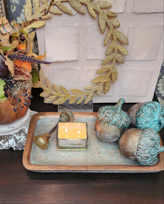 Autumn Verdigris Finish by Amy Howard at Home | Milk Painted Turquoise Finish