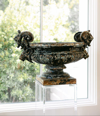 Aged Old World Thrifted Urn | Chippy Crusty Finish by Amy Howard at Home