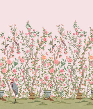Cherbourg Chinoiserie Mural Wallpaper - Sample Memo 8.5"x11"