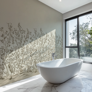 Cherbourg Chinoiserie Mural Wallpaper - Sample Memo 8.5"x11"