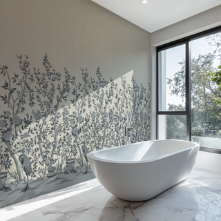 Cherbourg Chinoiserie Mural Wallpaper - Sample Memo 8.5"x11"