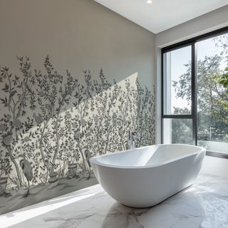 Cherbourg Chinoiserie Mural Wallpaper - Sample Memo 8.5"x11"