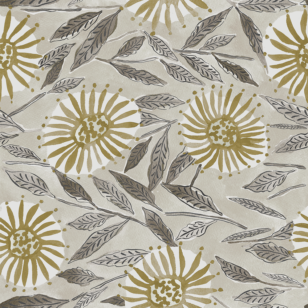 Flower and Leaf Wallpaper - Sample Memo 8.5"x11"
