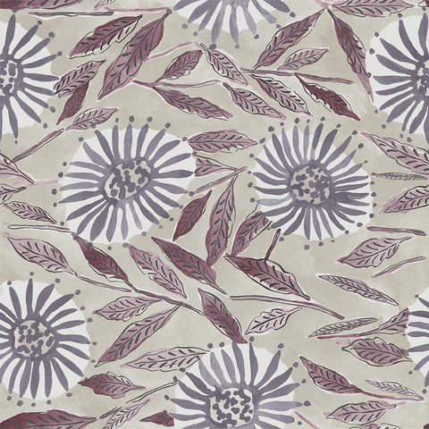 Flower and Leaf Wallpaper - Sample Memo 8.5"x11"