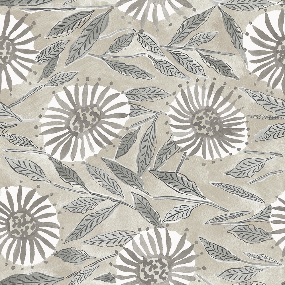 Flower and Leaf Wallpaper - Sample Memo 8.5"x11"