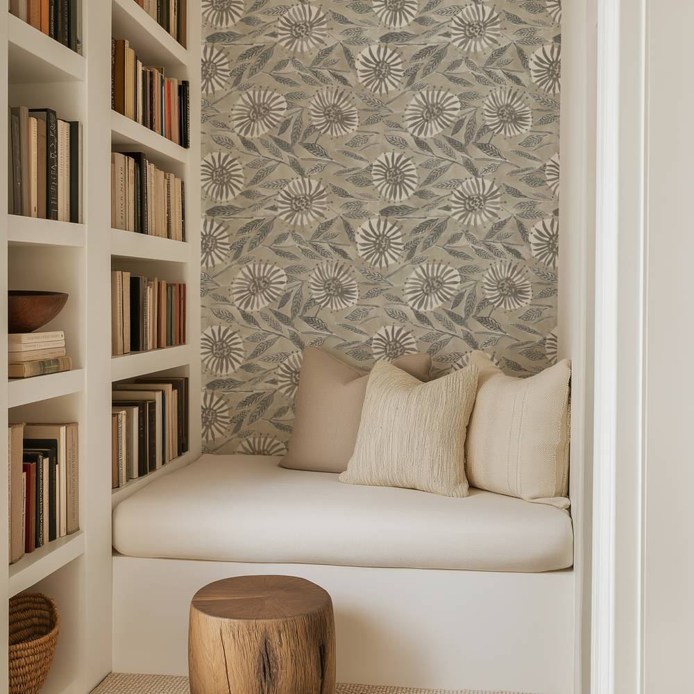 Flower and Leaf Wallpaper - Sample Memo 8.5"x11"