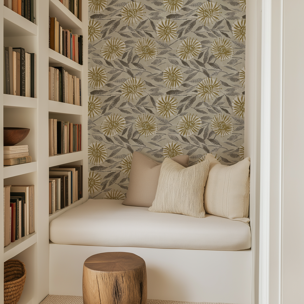 Flower and Leaf Wallpaper - Sample Memo 8.5"x11"