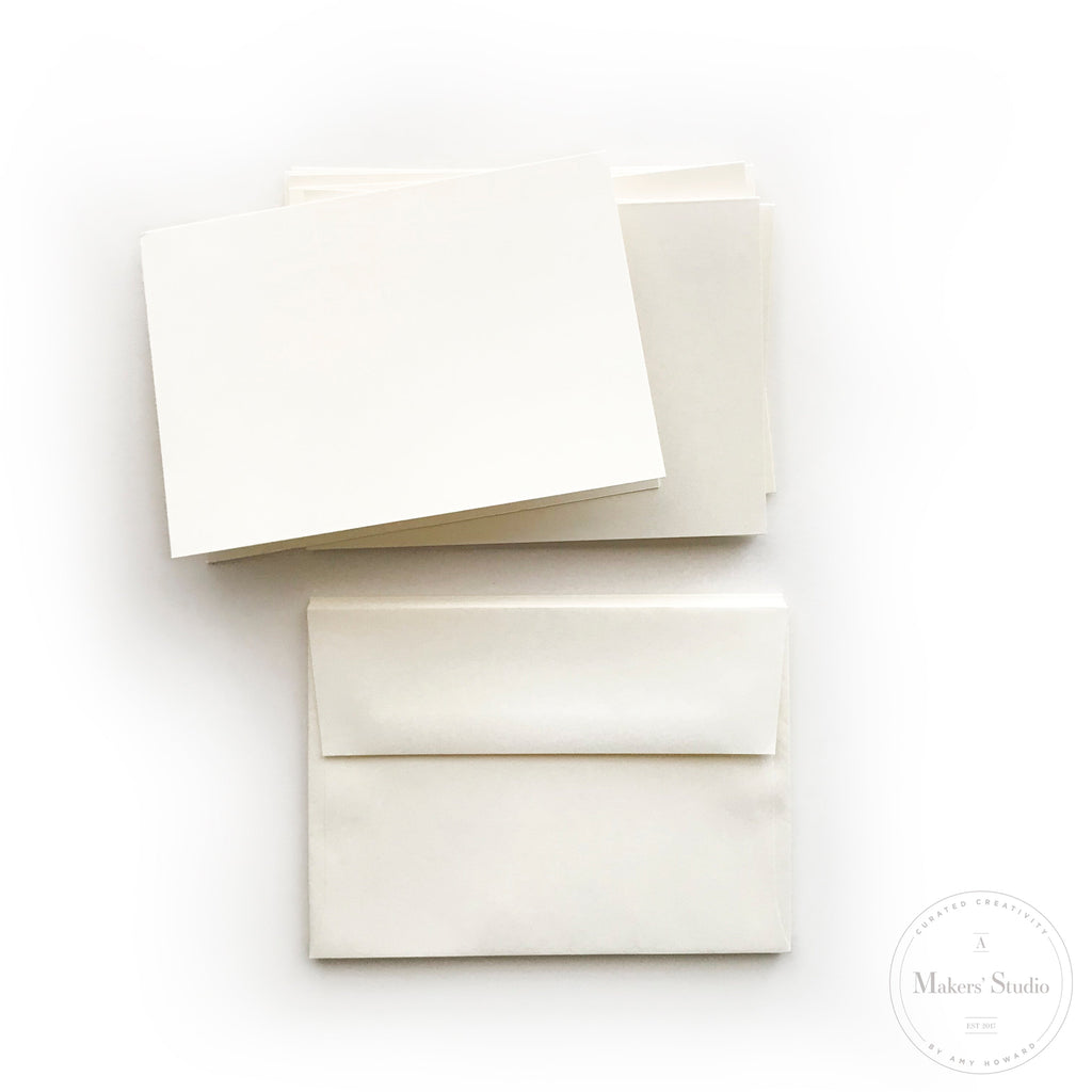 Set of 4 Folded Notecards and Envelopes 5x7 – Amy Howard At Home