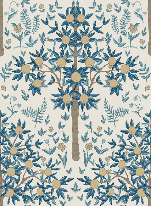 Fruit Tree Wallpaper - Sample Memo 8.5"x11"