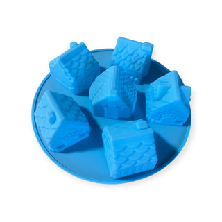 Gingerbread Christmas Village Mold (Set of 6 Houses)