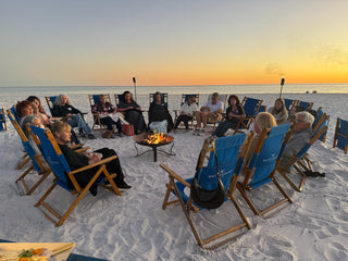 Amy Howard Finishing Retreat Beach Bonfire in Santa Rosa Beach Florida