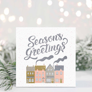 Layered Houses - Mesh Stencil 18x12